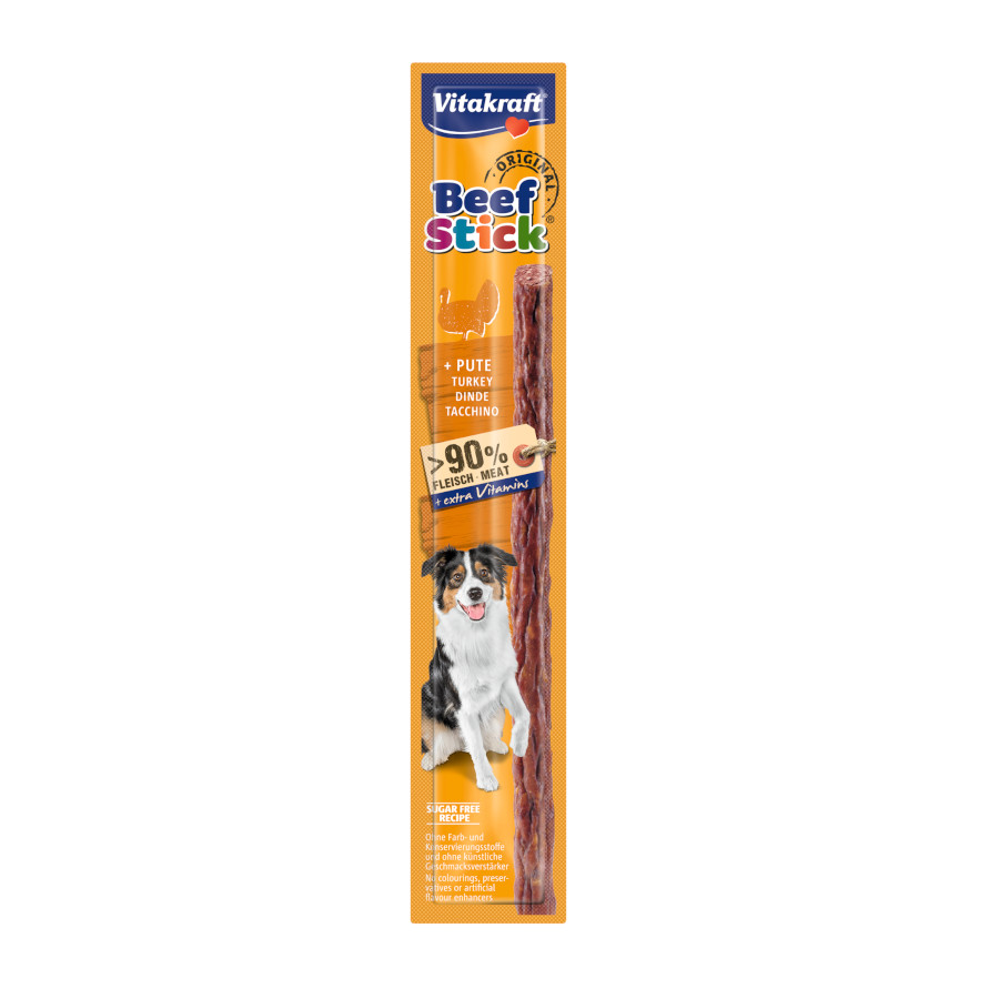 6 barritas Vitakraft Palitos Pavo para perros ¡Pack ahorro!
