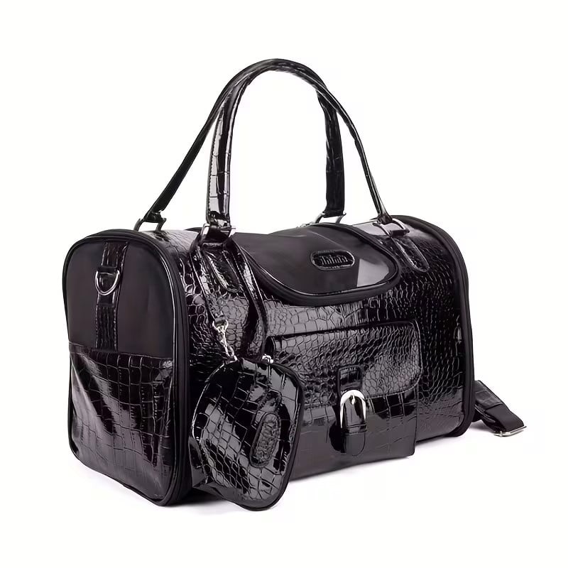 Bolso de lujo negro para perro y gato pequeño máximo 6kg