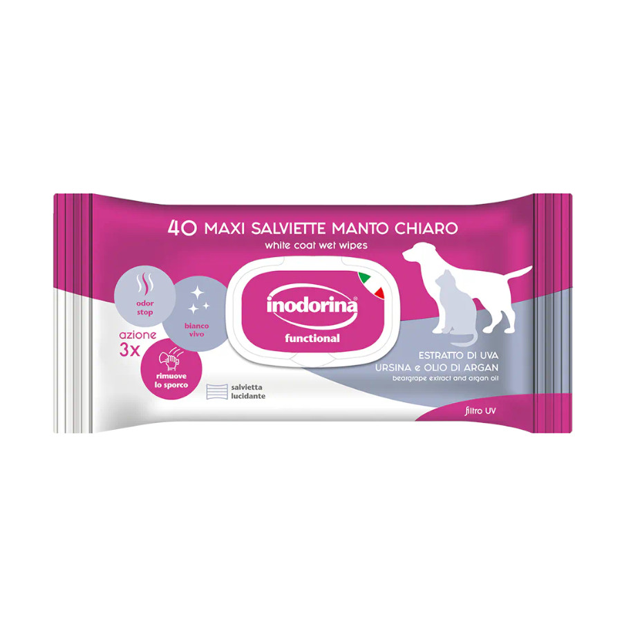 Inodorina Refresh Extra Toallitas húmedas para mascotas