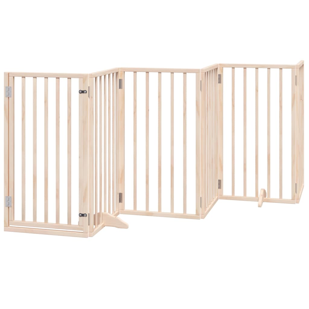 vidaXL Puerta para perros plegable  paneles madera de álamo
