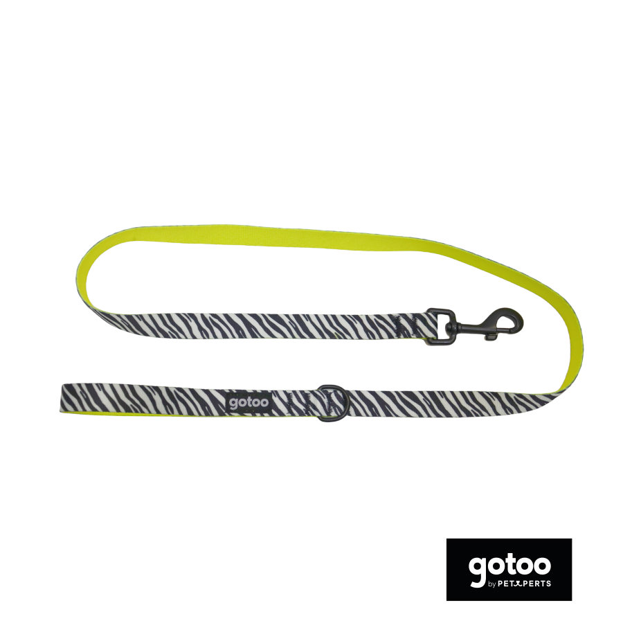 Gotoo Correa estampada zebra para perros