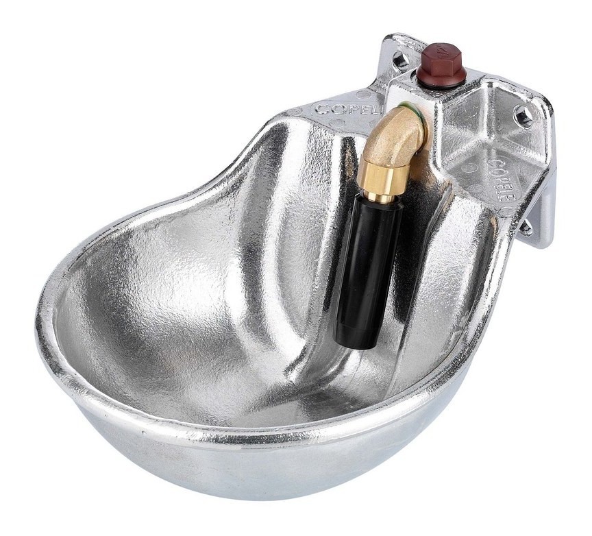 Bebedero para caballos B-4 Aluminio Pulido | Equipamiento para el caballo | Producto de Guarnicionería | Tradición artesana | Color Plateado | Los