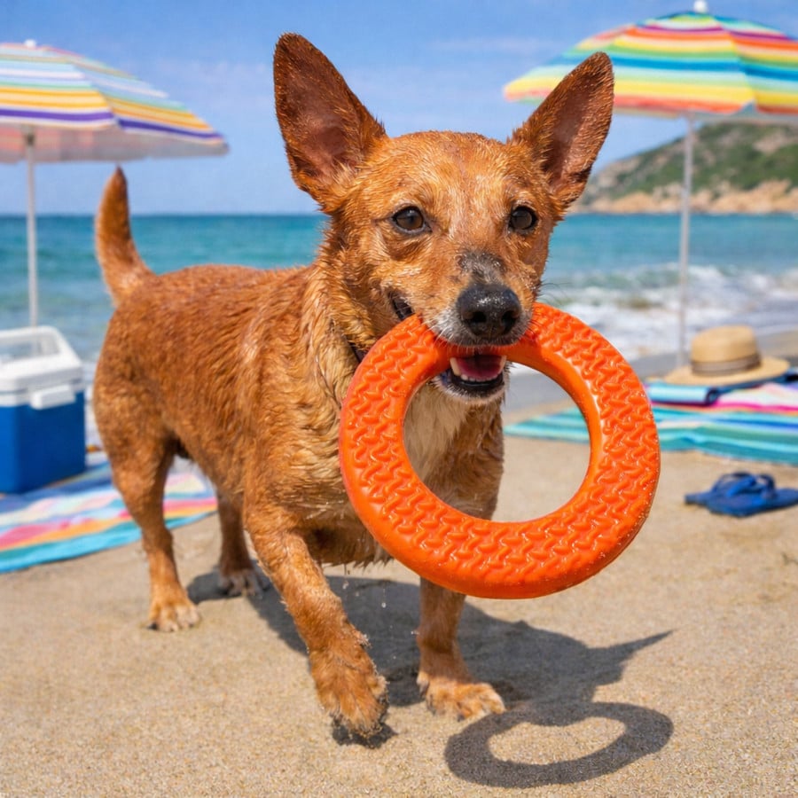 Summer Vibes Circulo Refrescante Naranja Mordedor para perros