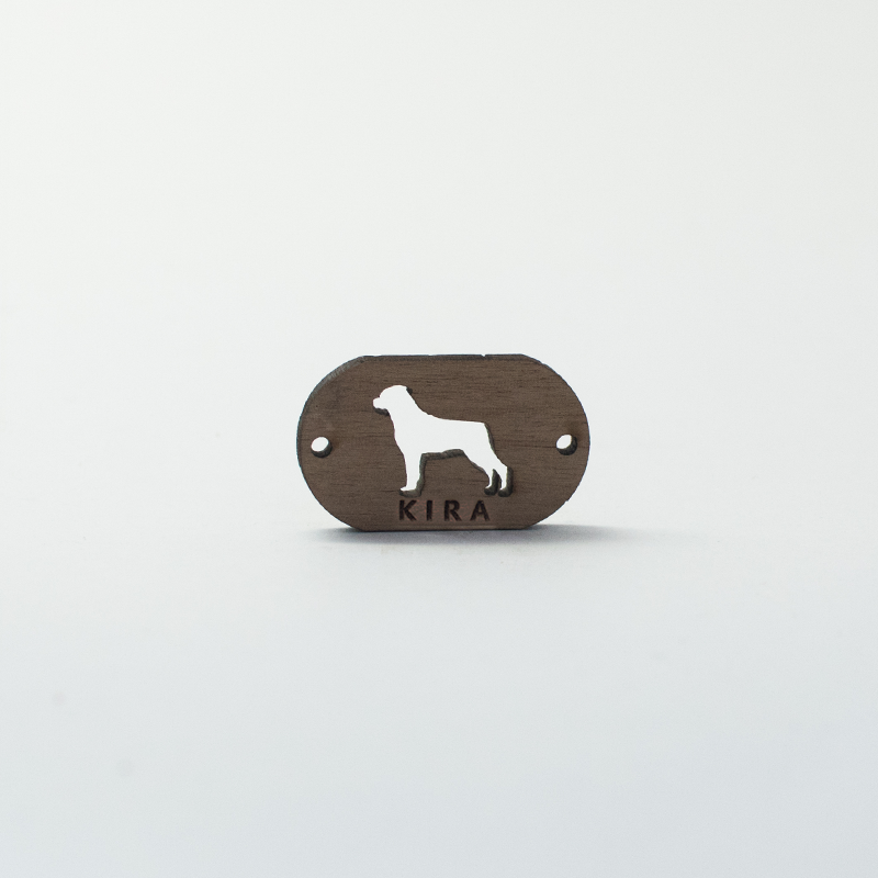 Pulsera de madera Rottweiler personalizable color Celeste, , large image number null