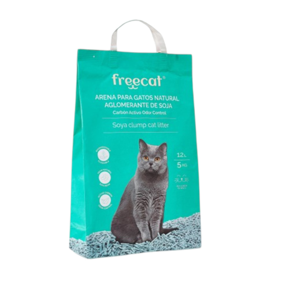 Imagen de Arena Natural Aglomerante para Gatos de Soja Carbón Activo